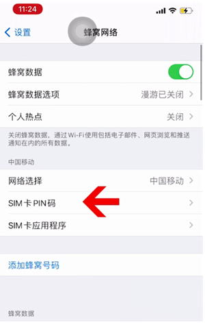 三道镇苹果14维修网分享如何给iPhone14的SIM卡设置密码 