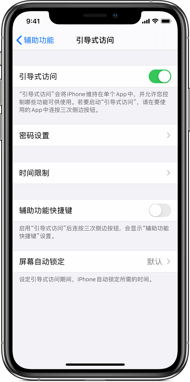 三道镇苹果手机维修分享如何在 iPhone 上退出引导式访问 